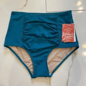 Ocean Depths Blue Kortni Jeane Ruched Bottoms